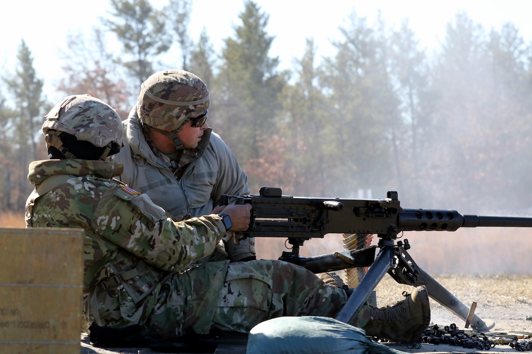 Transportation Soldiers qualify with .50 caliber machine guns