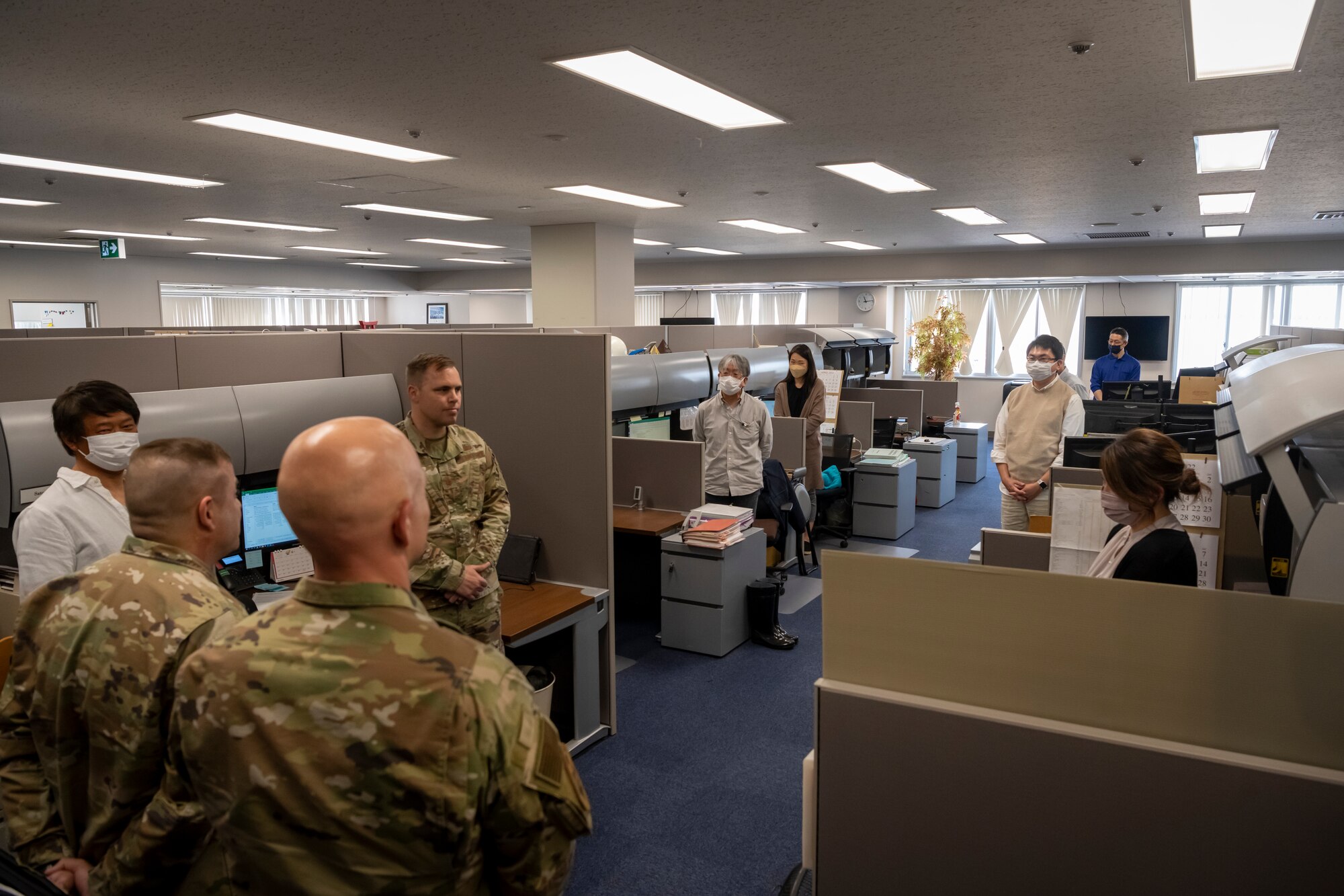 Base leadership meets with the 35th Contracting  Squadron.