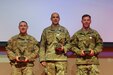 (Left to right) Spc. Brandon Mitchell, with the 337th Engineer Battalion, 55th Maneuver Enhancement Brigade, won the best Soldier portion of the 2022 Best Warrior Competition; Sgt. 1st Class James Cummings, with the 166th Regional Training Institute, won the Command Sgt. Maj. Jay H. Fields award; and Staff Sgt. Jesse Picklo, with the 1-109th Infantry Regiment, 2nd Infantry Combat Brigade, won the best noncommissioned officer portion of the competition. Fifteen enlisted Pennsylvania Army National Guard competed in the Best Warrior Competition April 11-14 at Fort Indiantown Gap, Pa.