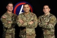 Sergeant Major Pablo A. Michel, USARCENT Command Career Counselor, Master Sgt. Gloe, Senior Retention Operations Career Counselor, and Sgt. 1st Class Albelardo Gonzalez, USARCENT career counselor, retain the force for U.S. Army Central.