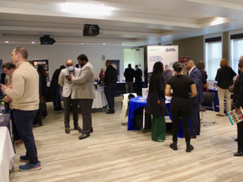 Soldiers connected with potential employers at a March career fair held at the Fort Belvoir Soldier Recovery Unit (SRU) in Virginia.