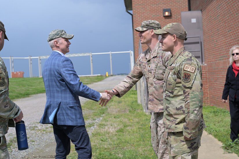 Michael Flanagan being greeted