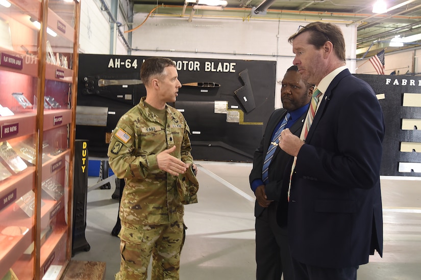 Gene Garland and Drew Lumpkin speak with Lt Col Rabb.