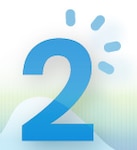 Illustration of the number two.