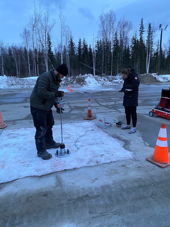 Testing Snow Patch Strength in Alaska