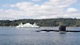 The Los Angeles-class fast-attack submarine USS Providence (SSN 719) transits the Puget Sound to its new homeport of Naval Base Kitsap in Bremerton, Washington Sept. 23, 2021. Providence, the oldest active fast-attack submarine in the U.S. Navy, sailed from Groton, Connecticut and is scheduled to begin the inactivation and decommissioning process at Puget Sound Naval Shipyard.