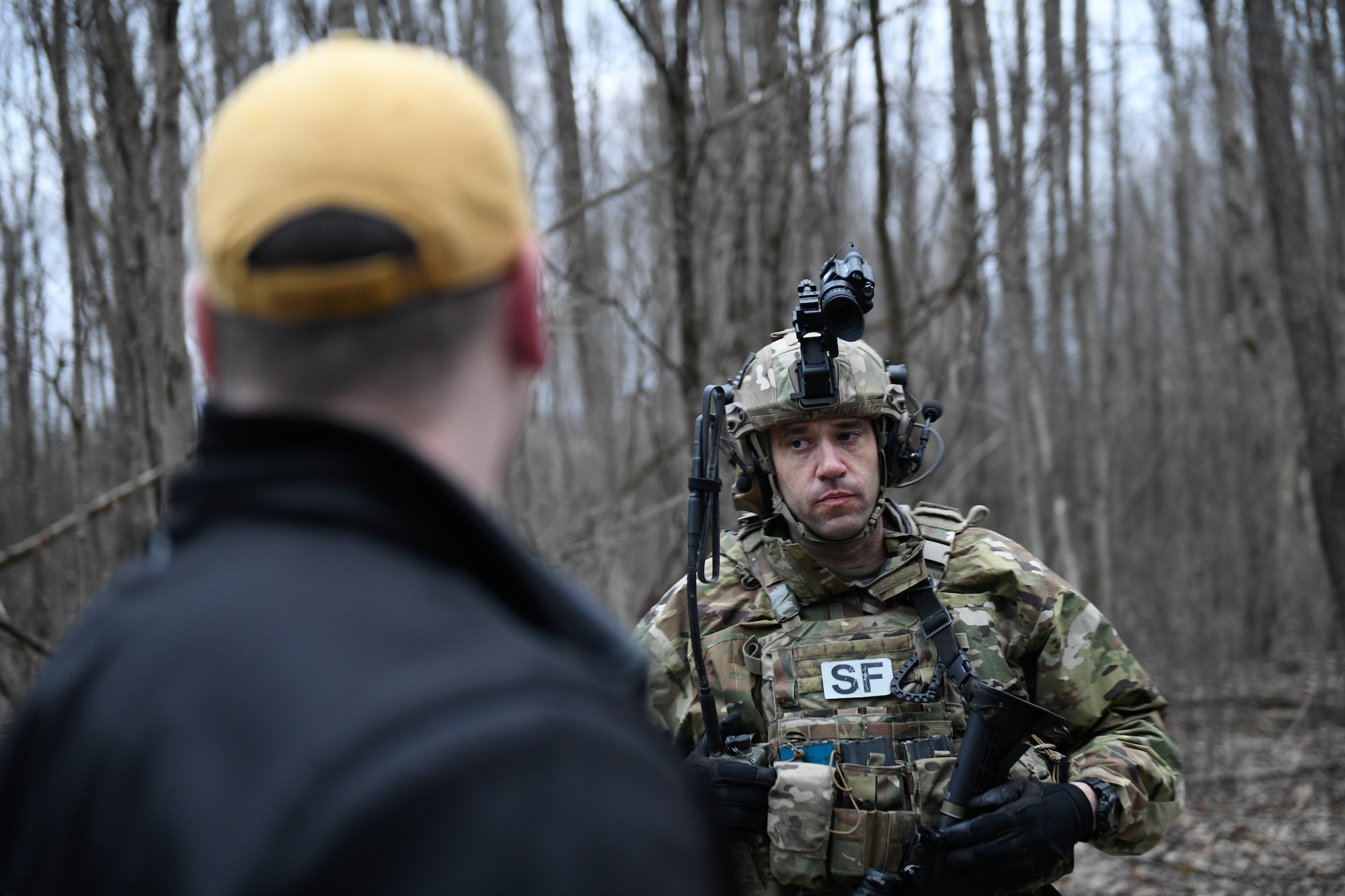 The 910th Civil Engineer Squadron joined the 910th Security Forces Squadron for a 24-hour field exercise in which the units established a bare base and provided perimeter defense, March 31 to April 1, 2022.