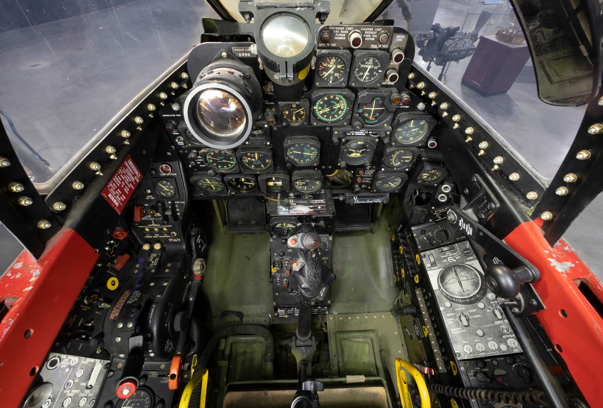 Lockheed F-94C Starfire rear cockpit view.