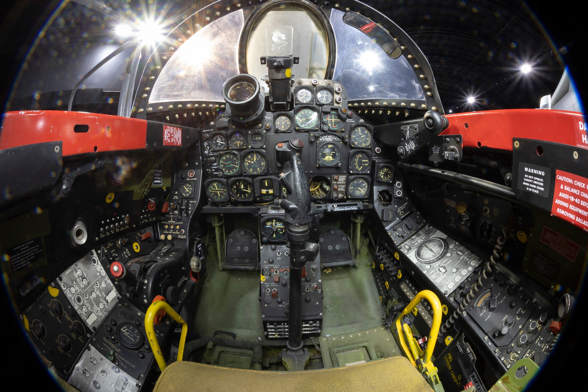 Lockheed F-94C Starfire rear cockpit view.