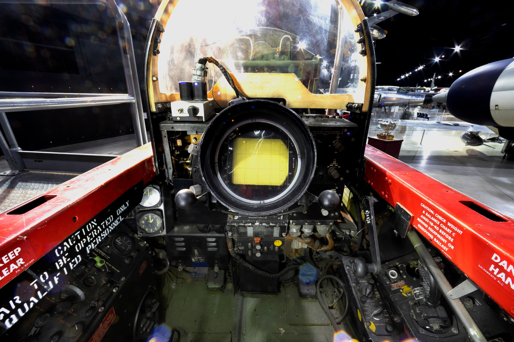 Lockheed F-94C Starfire rear cockpit view.