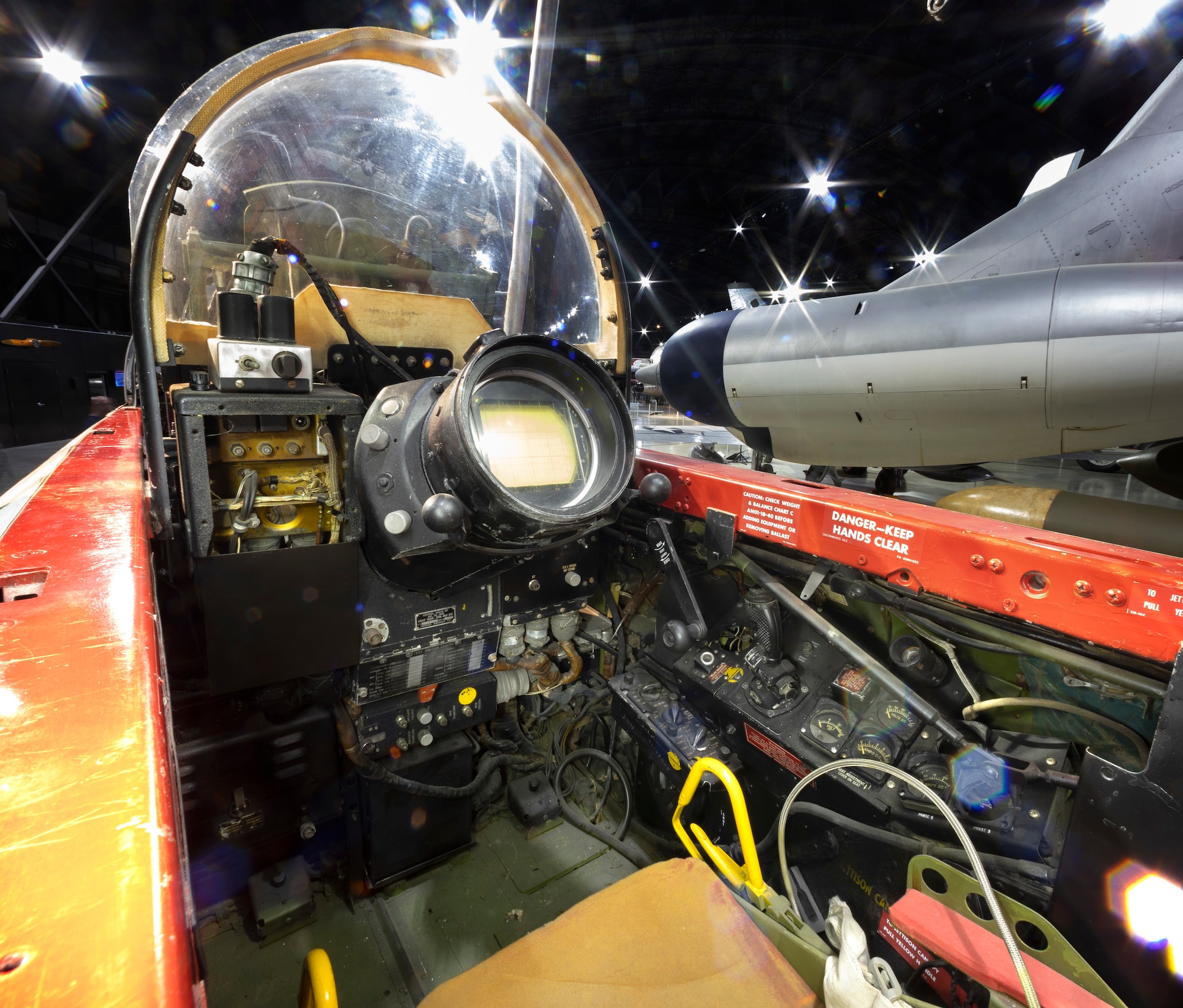 Lockheed F-94C Starfire rear cockpit view.