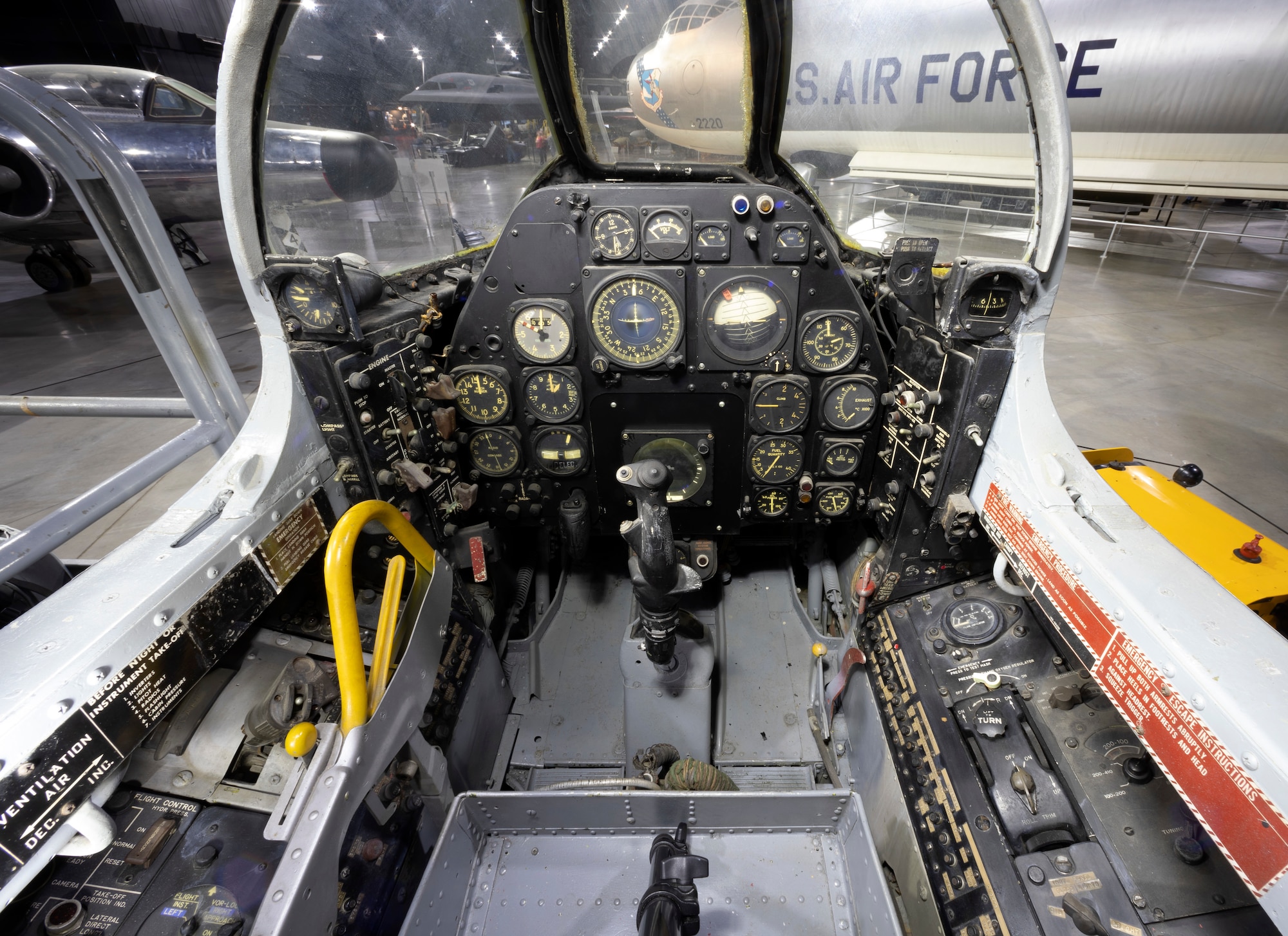 North American F-86D Sabre cockpit view