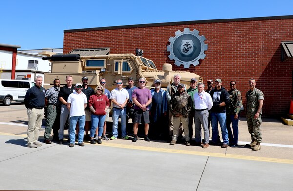 Marines and Civilian-Marines of the Cougar Reset Team, Cost Work Center (CWC) 273, Production Plant Albany (PPA), Marine Depot Maintenance Command (MDMC), received a Letter of Appreciation from the U.S. Air Force Mine-Resistant, Ambush-Protected (MRAP) Vehicle Program Office Friday, April 8.
