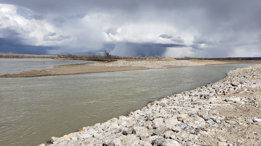 Yellow Stone River is upstream end of bypass channel.