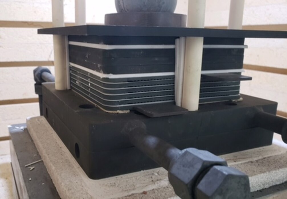 A solid oxide fuel cell stack designed and assembled for the Bipropellant Enabled Electrical Power Supply, or BEEPS, effort by Air Force Research Laboratory collaborator OxEon Energy that is capable of providing stable electric power by consuming a steady flow of bipropellant at Kirtland Air Force Base, New Mexico.