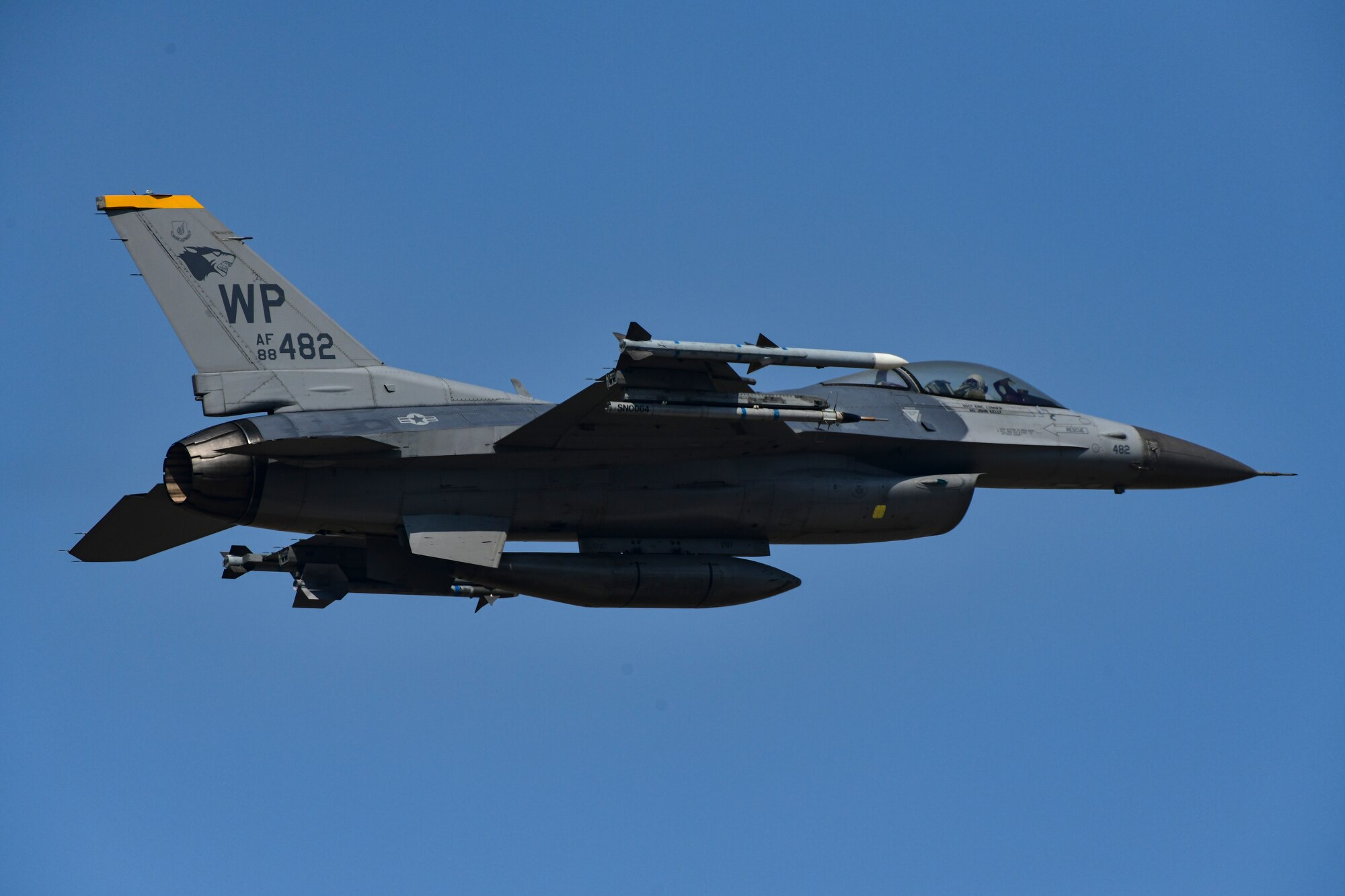 A jet takes off.