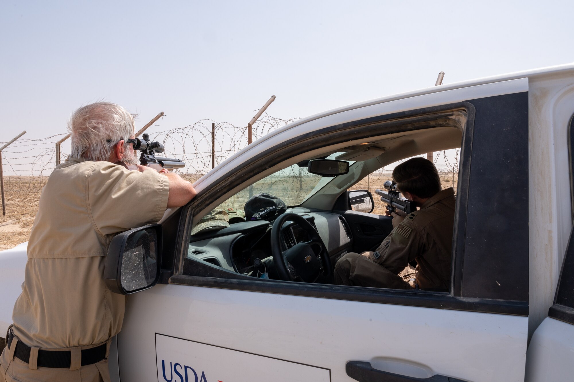 The 386th Air Expeditionary Wing Safety office works with the U.S. Department of Agriculture to depredate wildlife that poses a risk to aircraft, under the Bird/wildlife Aircraft Strike Hazard program.  The USDA are hired as subject matter experts on wildlife population and habitat management.