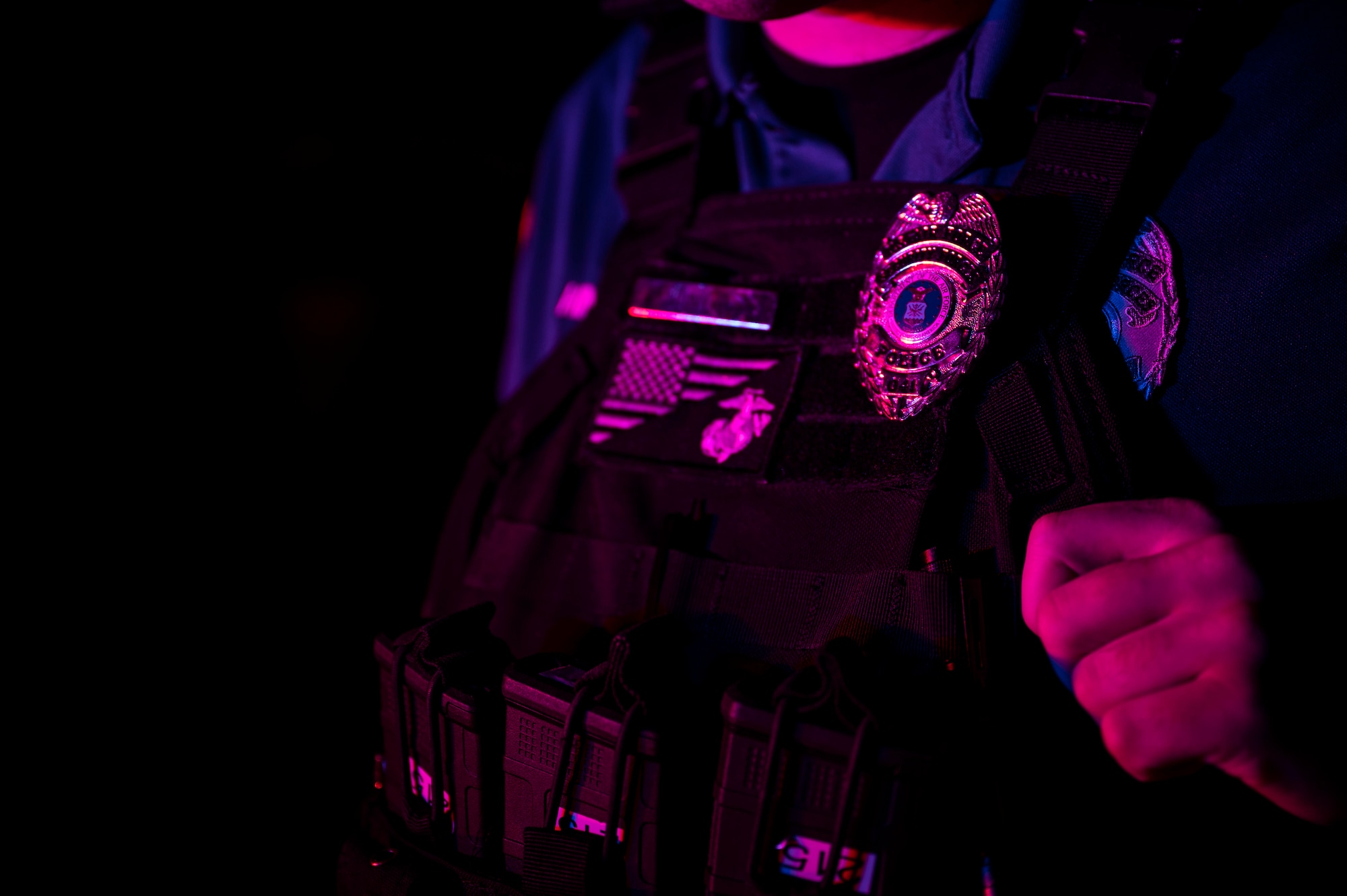 A police officer's flak vest