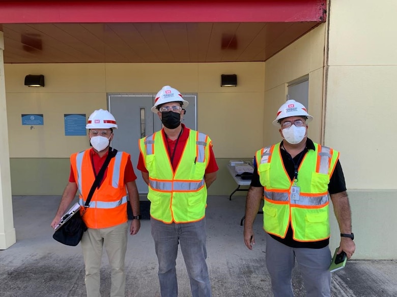 Jacksonville District Assessment team members: Ortiz, Rivera and Pacheco. USACE photo
