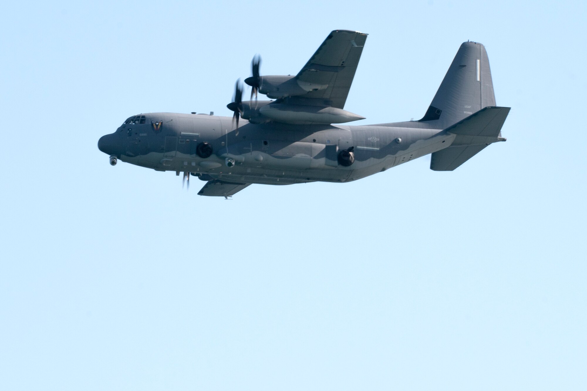 A 4th Special Operations Squadron AC-130J Ghostrider gunship assigned to Hurlburt Field, Fla., flies over during The Doolittle Raiders’ 80th Anniversary ceremony, April 18, 2022 at Okaloosa Island. On May 23, 2014, President Barack Obama signed Public Law 113-106 awarding the Congressional Gold Medal – the highest civilian recognition Congress can bestow – to the 80 members of the Doolittle Tokyo Raid in recognition of their service.