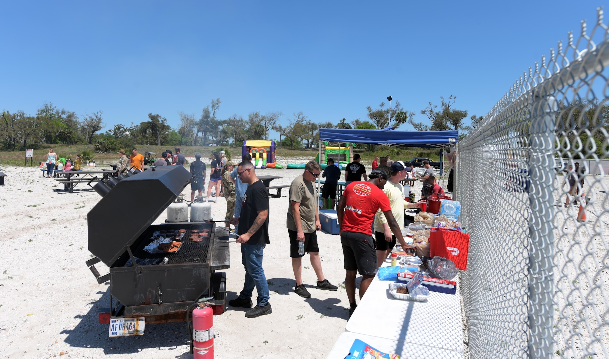 Airmen at morale event