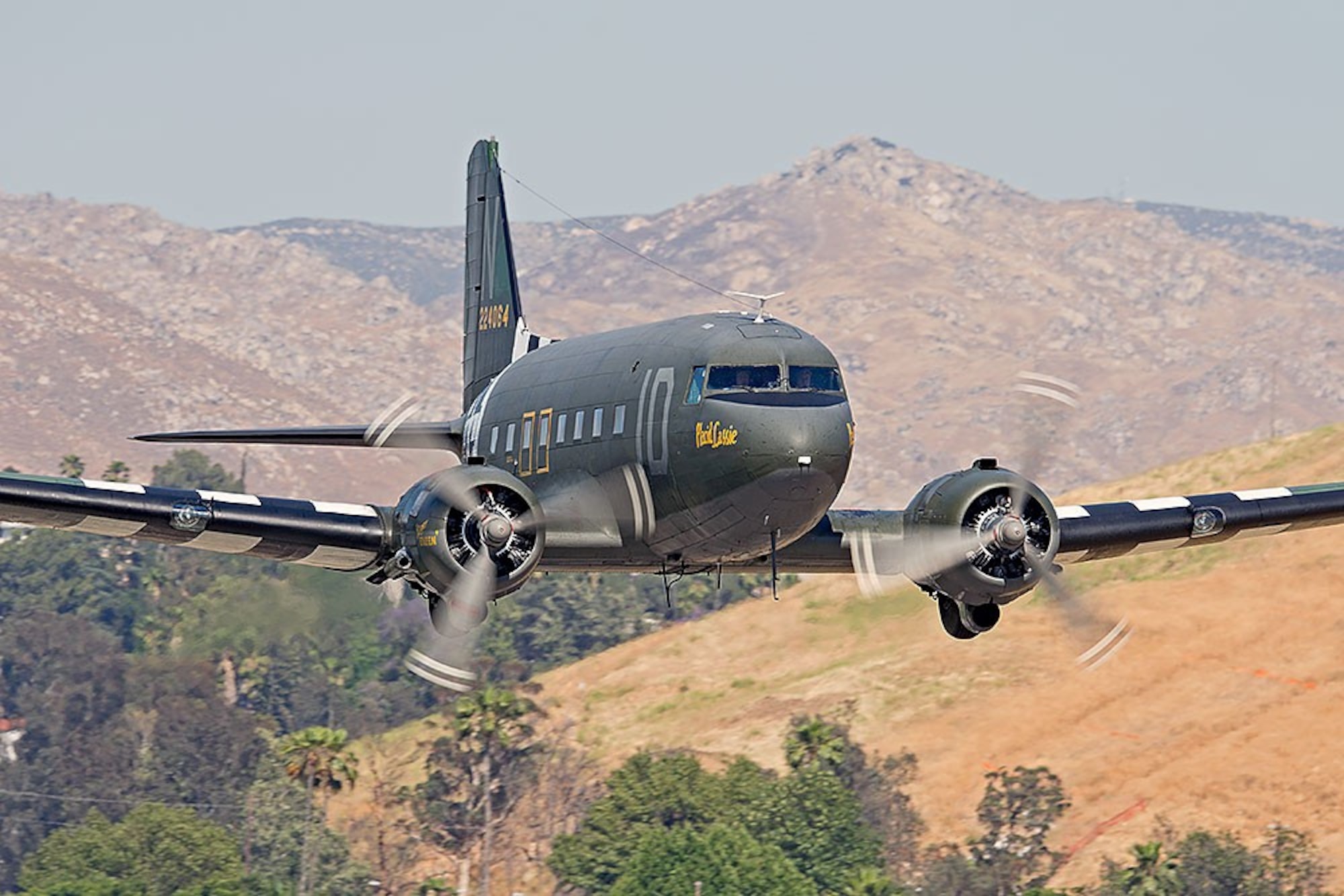 The WWII era C-47 Placid Lassie flew in the D-Day Invasion at Normandy, France.