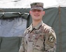 U.S. Army ROTC Cadet Mason Koma with Bravo Company and native to Mars, Pennsylvania, participates in an ROTC field exercise at Fort Indiantown Gap, April 8, 2022. Cadet Koma is a sophomore at Pennsylvania State University and majors in industrial engineering. (U.S. Army National Guard photo by Cpl. Vail Forbeck)