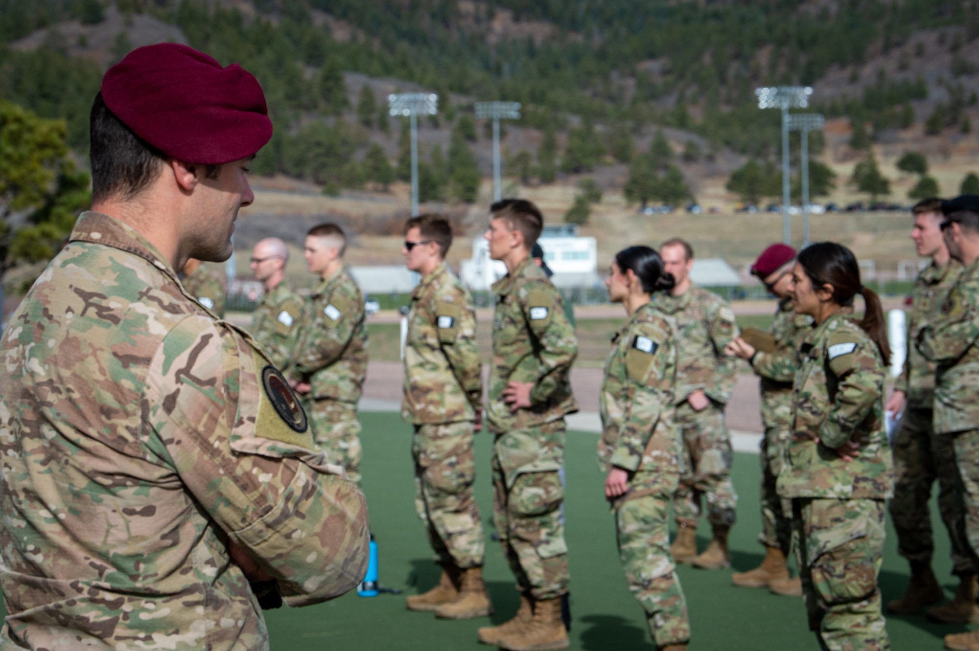 The first-ever Special Warfare Air Force Reserve Officer Training Corps Weekend, or SWAW, took place April 8 – 10, 2022 at the U.S. Air Force Academy, Colorado, for cadets to gain experience in and exposure to the selection process for the high-demand, low-density 19Z career fields. The event exposed cadets to many facets of the Special Warfare to include: AFSPECWAR history and application process, troop leading procedures and tactical decision making, patrolling and reacting to contact, tactical combat casualty care, water confident events, land fitness and ruck marching, leadership reaction events, decision making, and interviews. (U.S. Air Force photo by U.S. Air Force Academy)