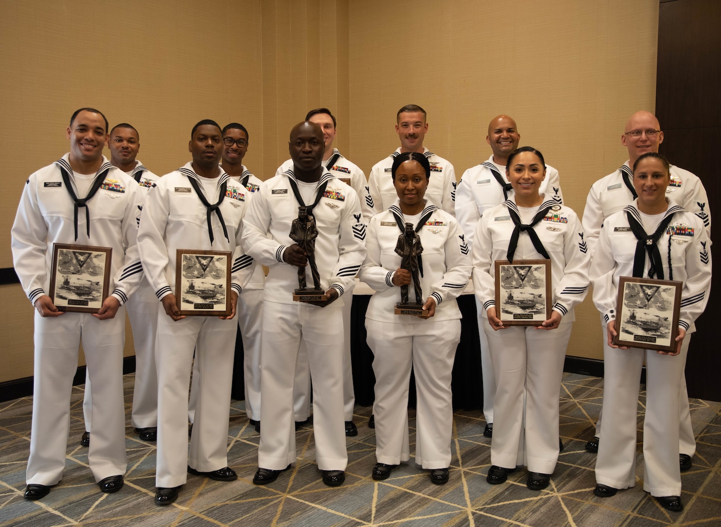 Sailors during Sailor of the Years winner announcement