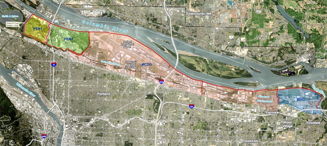 Graphic depiction of PMLS study areas