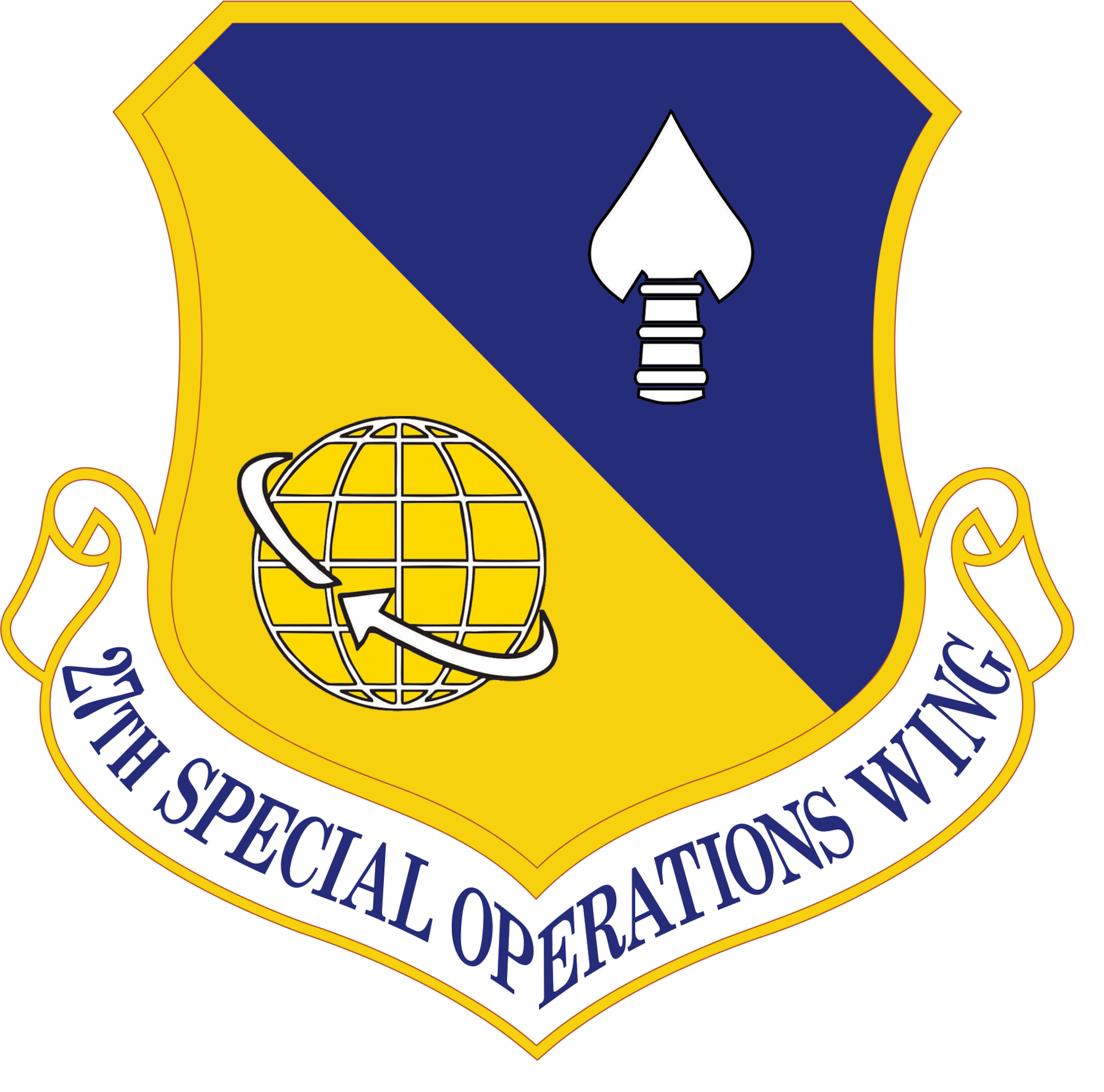 The 27th Special Operations Wing's emblem as of April 25, 2022.