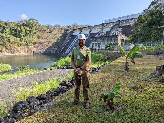 David Bogema stands in front of Madden Dam.