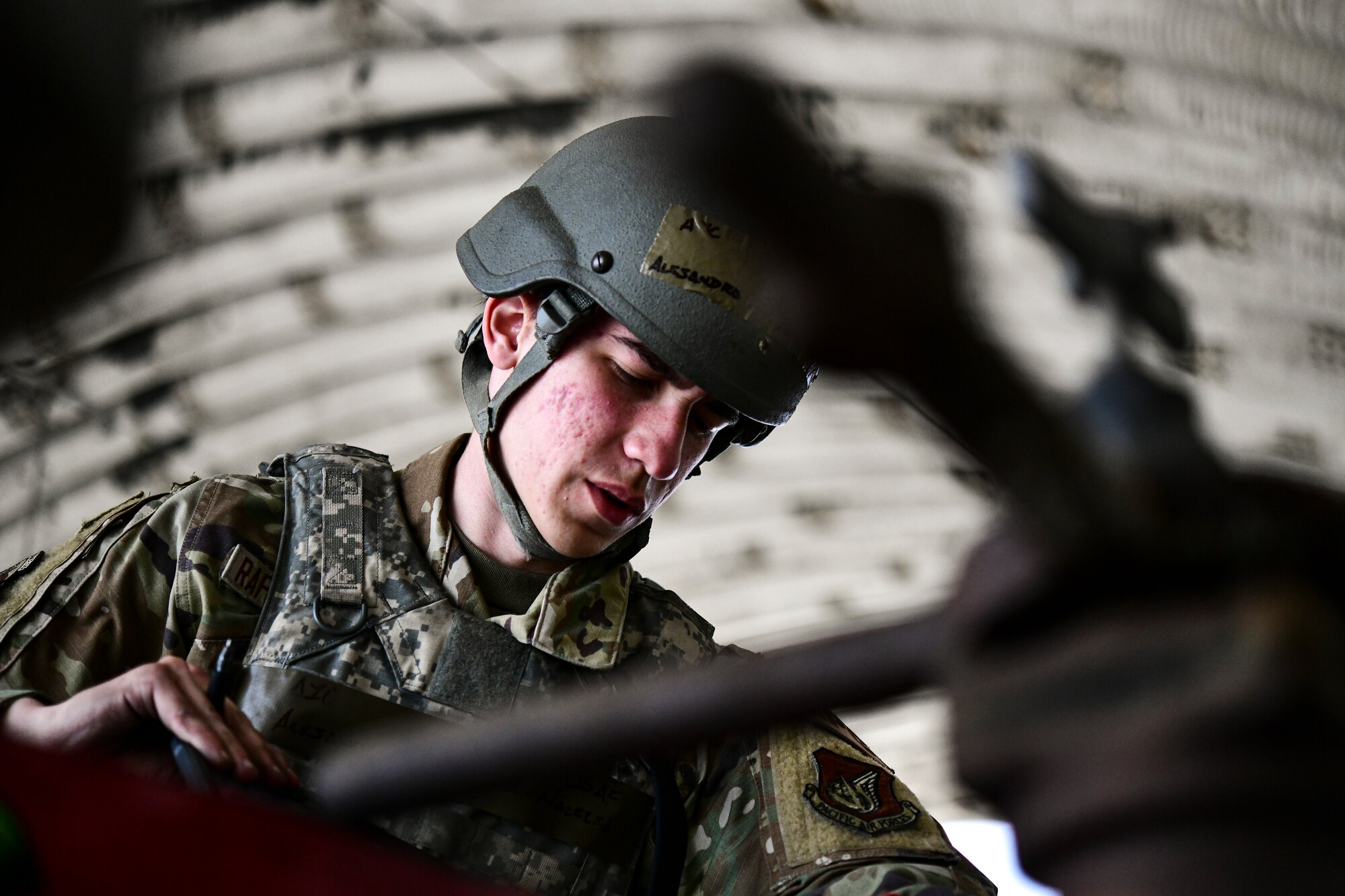 Flight line portraits of weapons and maintenance Airmen.