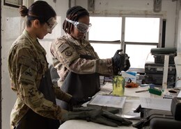 Soldiers testing fuel