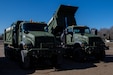 The heavy dump truck arrives in Michigan. The 1434th Engineer Company, Michigan National Guard, fielded the dump trucks April 14, 2022, in Lansing, Mich., becoming one of the first Army units to receive the technologically advanced vehicle. (U.S. Army National Guard photo by Capt. Joe Legros).