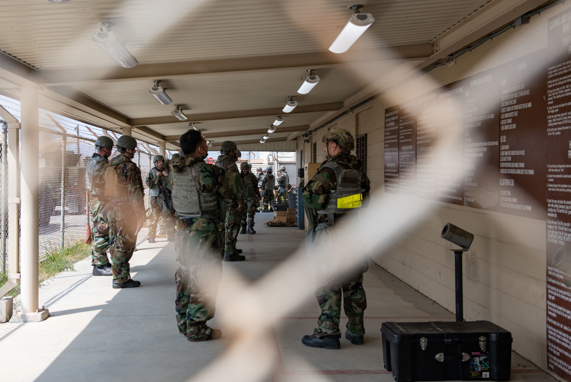 Airmen assigned to the 8th Fighter Wing participate in the selective arming program (SELARM) during routine training at Kunsan Air Base, Republic of Korea, April 24, 2022.
