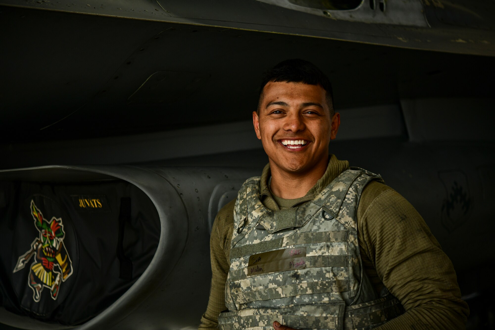 Flight line portraits of weapons and maintenance Airmen.