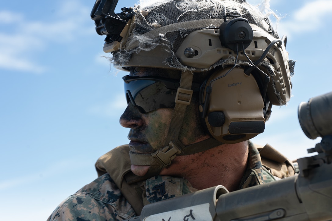 A U.S. Marine with 1st Battalion, 3d Marines provides security during an air assault alongside Philippine Marines as part of Balikatan 22 in Claveria, Philippines, March 31, 2022. Balikatan is an annual exercise between the Armed Forces of the Philippines and U.S. military designed to strengthen bilateral interoperability, capabilities, trust, and cooperation built over decades shared experiences. Balikatan, Tagalog for ‘shoulder-to-shoulder,’ is a longstanding bilateral exercise between the Philippines and the United States highlighting the deep-rooted partnership between both countries. Balikatan 22 is the 37th and largest-ever iteration of the exercise. BK22 coincides with the 75th anniversary of U.S.-Philippine security cooperation and a shared commitment to advancing peace and stability in the Indo-Pacific region. (U.S. Marine Corps photo by Cpl. Scott Aubuchon).