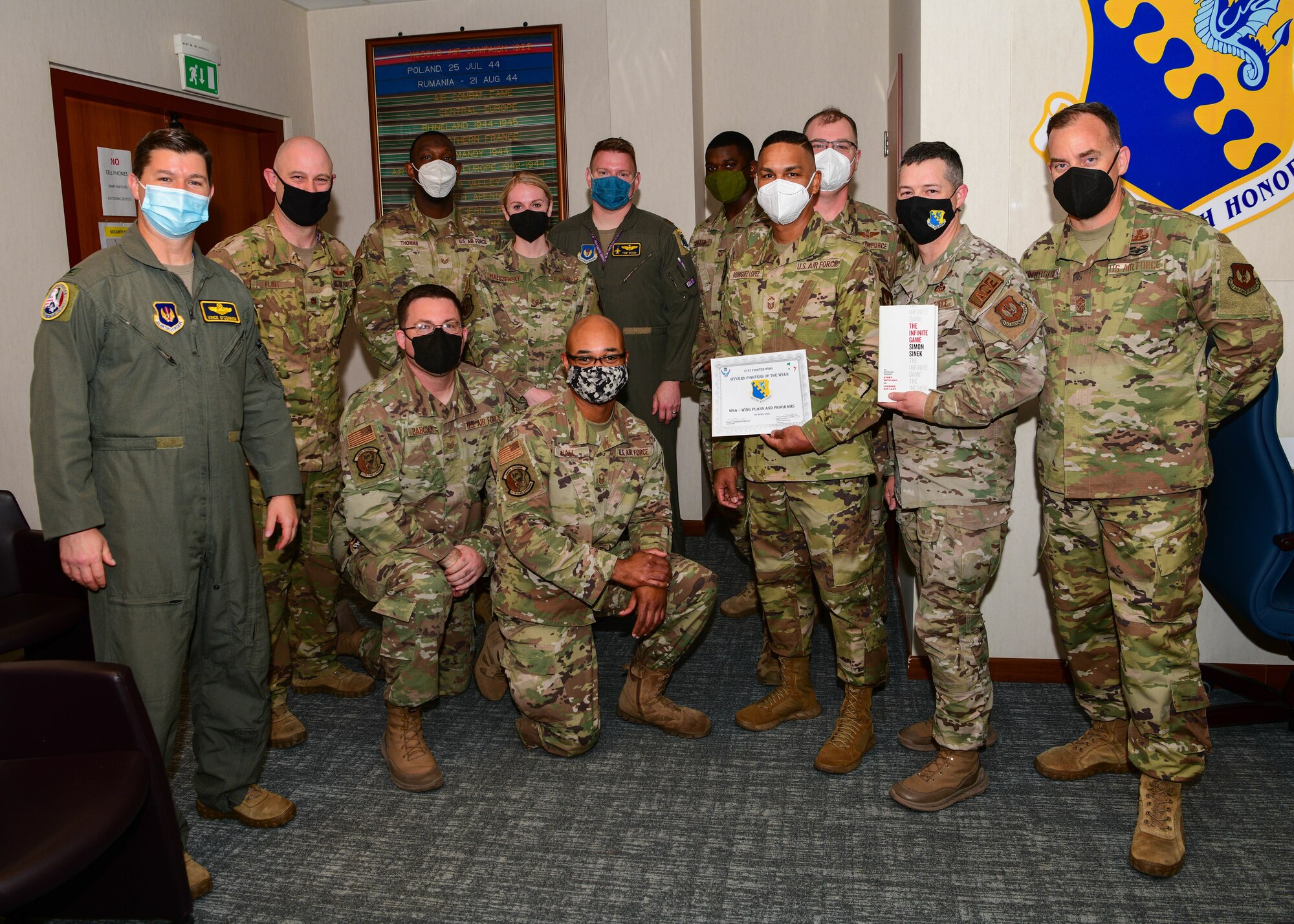 This Week’s Wyvern Fighter Team of the Week is the 31st Fighter Wing Staff Agencies plans and programs (XP) section. This team went above and beyond, leading Aviano’s number one priority of supporting our NATO allies and defending NATO’s eastern flank.

The XP team faces every emerging problem set presented to United States Air Forces in Europe and Air Forces Africa and the 31st FW to professionally and deliberately provide commanders with informed, executable options.

With determination, they lead the execution of crisis operations and accomplished many different operations in support of NATO’s mission.

The team led Wing Operational and Crisis Action Planning operations then stood up enduring Wing Operations and established multiple forward operating locations. During which, they supported more than 770 hours of defensive counter air coverage and 24/7 tactical command and control and personnel recovery. 

Additionally, the plans and programs team created a Distributed Wing Operation Center to improve ongoing operations at the primary facility, ensuring command and control of deployed personnel.

Furthermore, XP led the 31st FW Agile Combat Employment week furthering our ability to lead the theater in ACE capabilities.

Continue to pave the way, XP! Wyvern nation is proud to call this team one of our own!