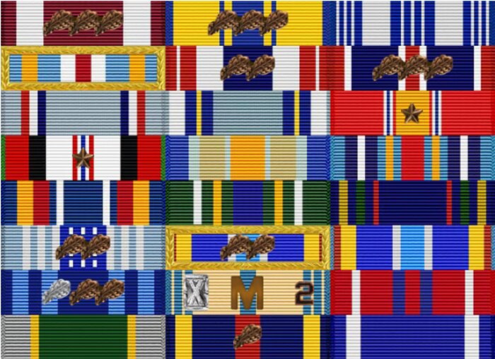 Lt. Col.  Robert Wengerter Ribbon Rack