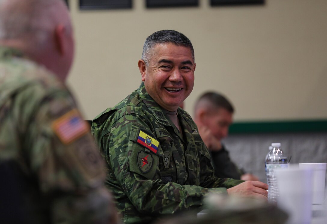 Ecuadorian leaders visit Kentucky National Guard as a part of the State Partnership Program on March 28, 2022, in Frankfort, Kentucky. The week-long engagement is the first in-person conference the two countries have held together since 2018.