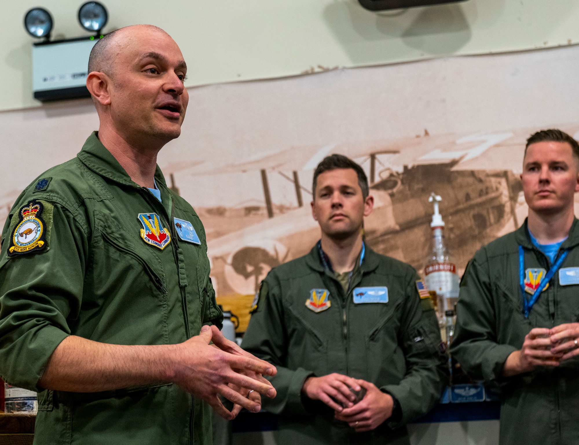 Airmen assigned to the 95th Reconnaissance Squadron gathered to honor the heroic acts of those who served during the Doolittle Raid for the 80th anniversary of the mission at Royal Air Force Mildenhall, England, April 22, 2022. Six of the 16 aircraft flown during the Doolittle Raid belonged to the 95th RS’s predecessor, the 95th Bombardment Squadron.