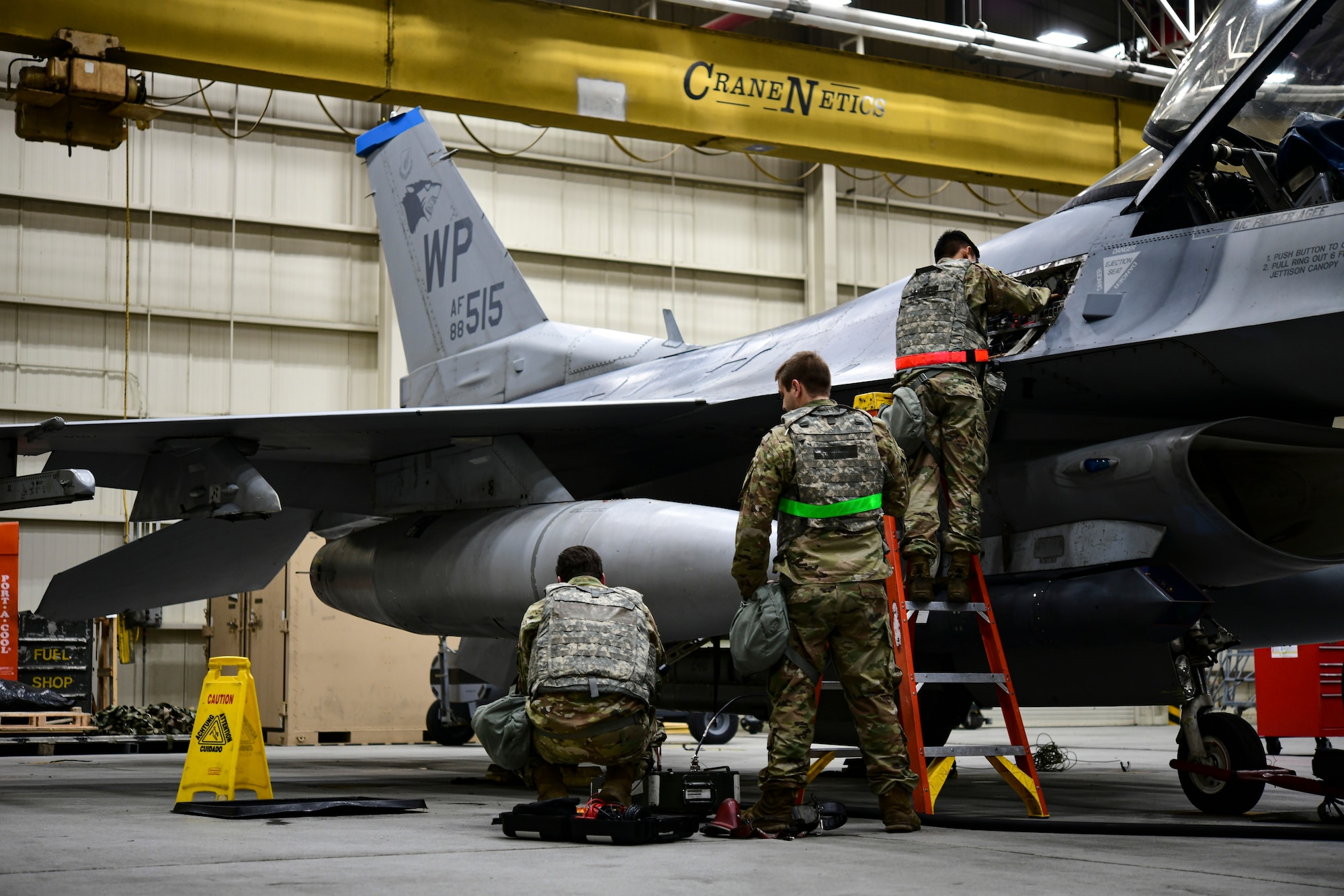 Airmen configure fuel systems.