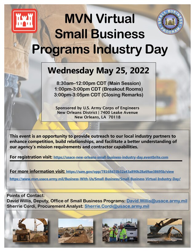 Please join us for next exciting Small Business Industry Day