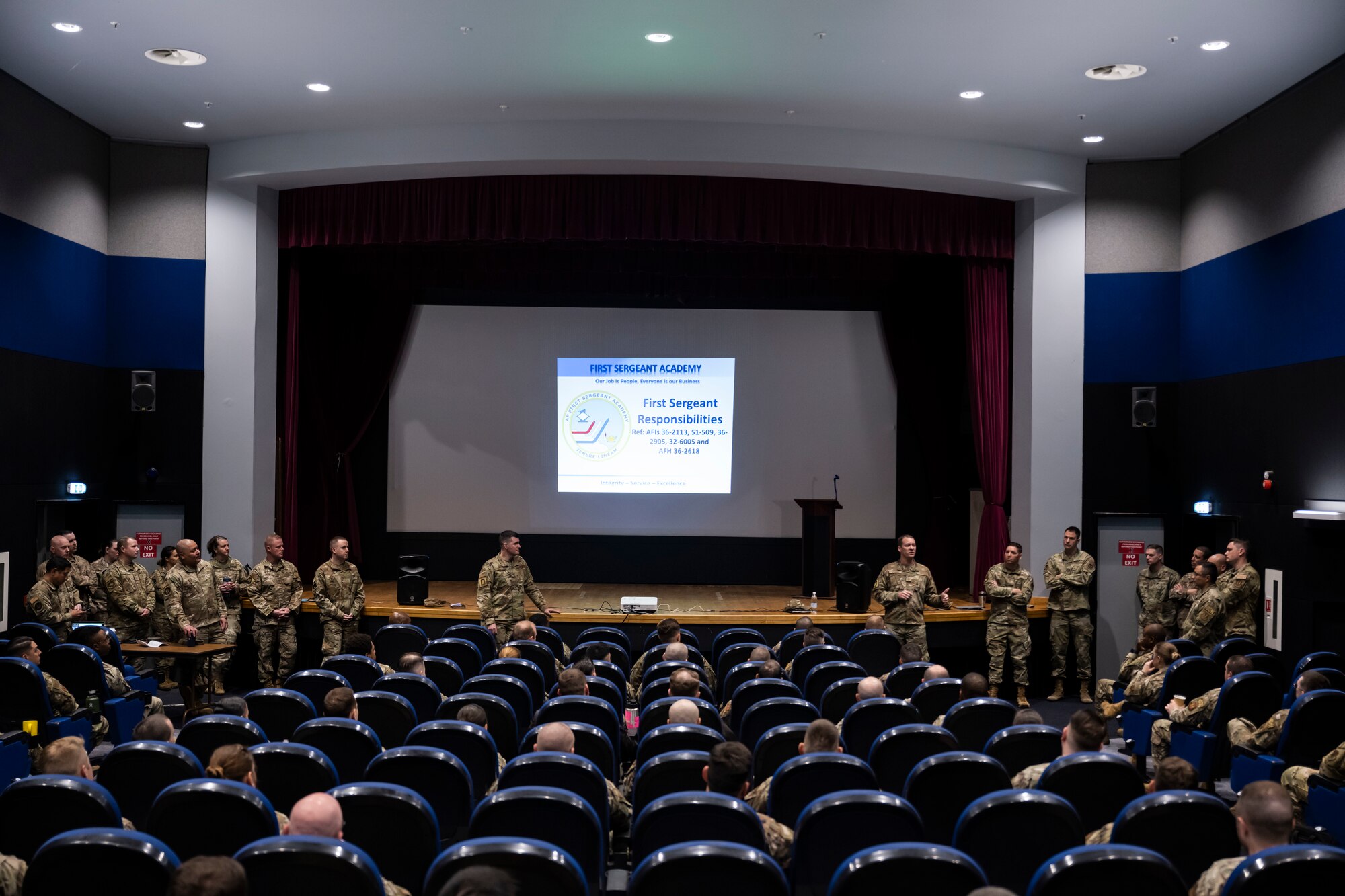 The First Sergeant Symposium takes place twice a year in the tri-base area, and is a week-long training opportunity for those who are interested in becoming a first sergeant. This year’s focus was for those interested in fulfilling the role of the additional duty first sergeant.
