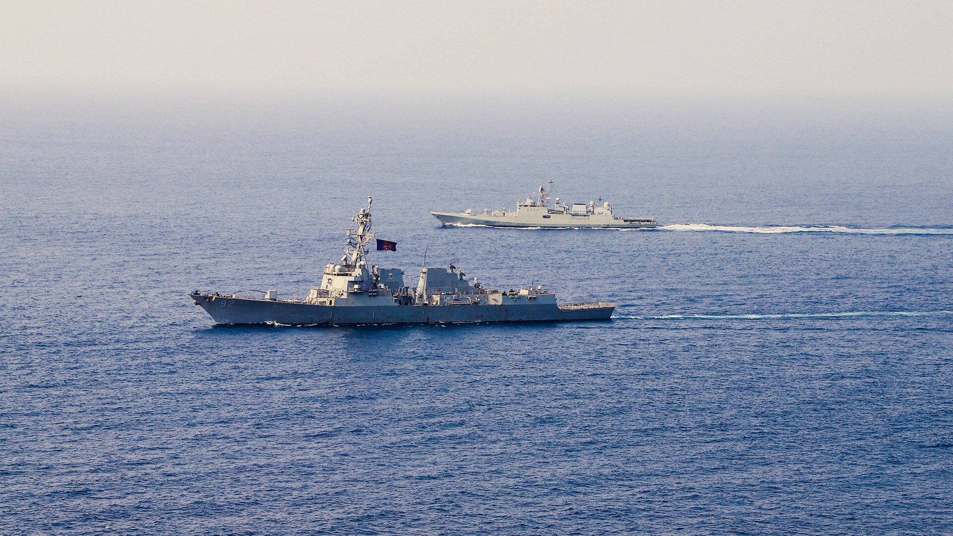USS Momsen Conducts Underway Operations with India Navy