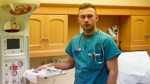 Airman 1st Class David Bielykh has been a medic at Wright-Patterson Medical Center for the past year and a half and calls his work “highly rewarding.” He grew up in Ukraine but always longed to live in the United States and serve in the military. U.S. AIR FORCE