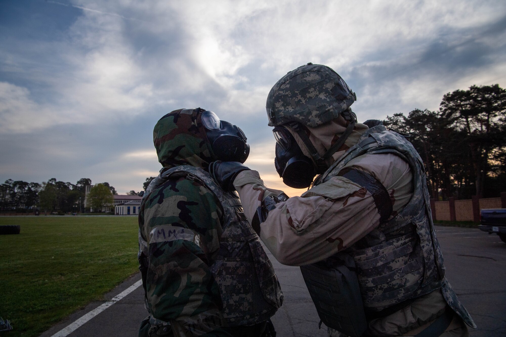 Airman checks another airman