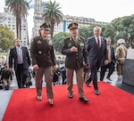 he commander of U.S. Southern Command, Army Gen. Laura Richardson, and Argentine Armed Forces Joint Command Chief Lt. Gen. Juan Martín Paleo, arrive at the Argentine Ministry of Defense.