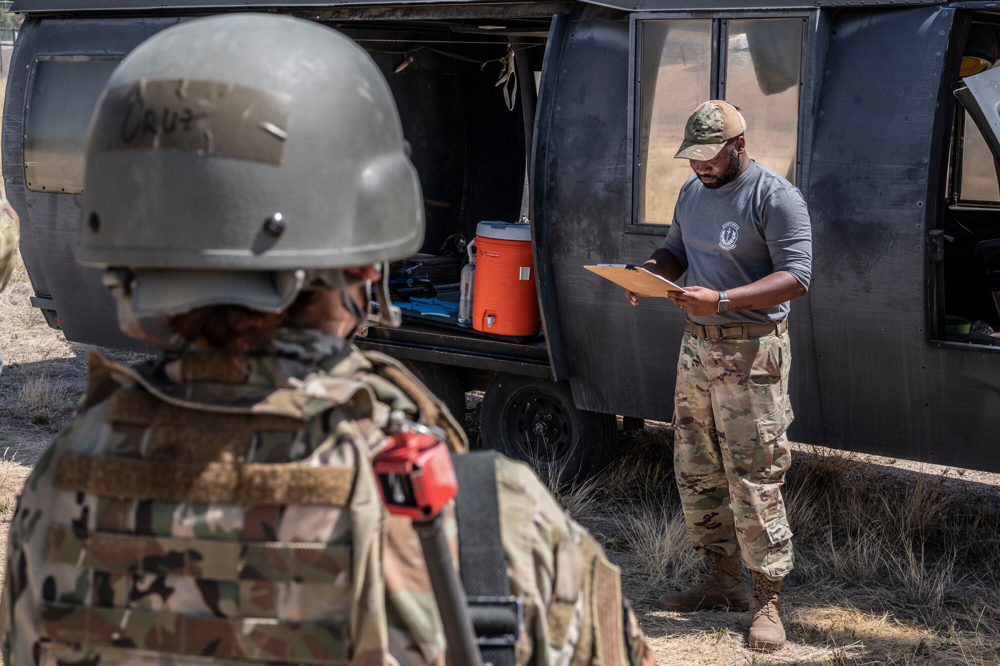 A photo of an instructor teaching.